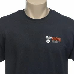 Lowbrow Customs Shovelhead Motor T-Shirt - Shovelhead Engine -Biltwell Shop 000658 lowbrow customs shovelhead t shirt front closeup