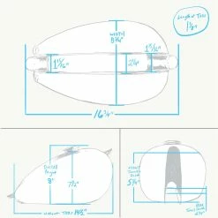 Lowbrow Customs Original P-Nut Tank Deep Tunnel Gas Tank 1.8 Gallon 14 Lowbrow Customs Original P-Nut Tank Deep Tunnel Gas Tank 1.8 Gallon -Biltwell Shop 001626 p nut wassell style peanut tank dimensions