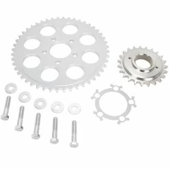 Lowbrow Customs Belt To Chain Conversion Kit Harley 1200 Sportster 1995-2003 - Silver Sprocket