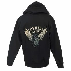 Lowbrow Customs Winged Wheel Zip-Up Hooded Sweatshirt