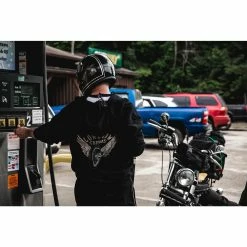Lowbrow Customs Winged Wheel Zip-Up Hooded Sweatshirt -Biltwell Shop 003819 lowbrow customs winged wheel mens hooded sweatshirt 2