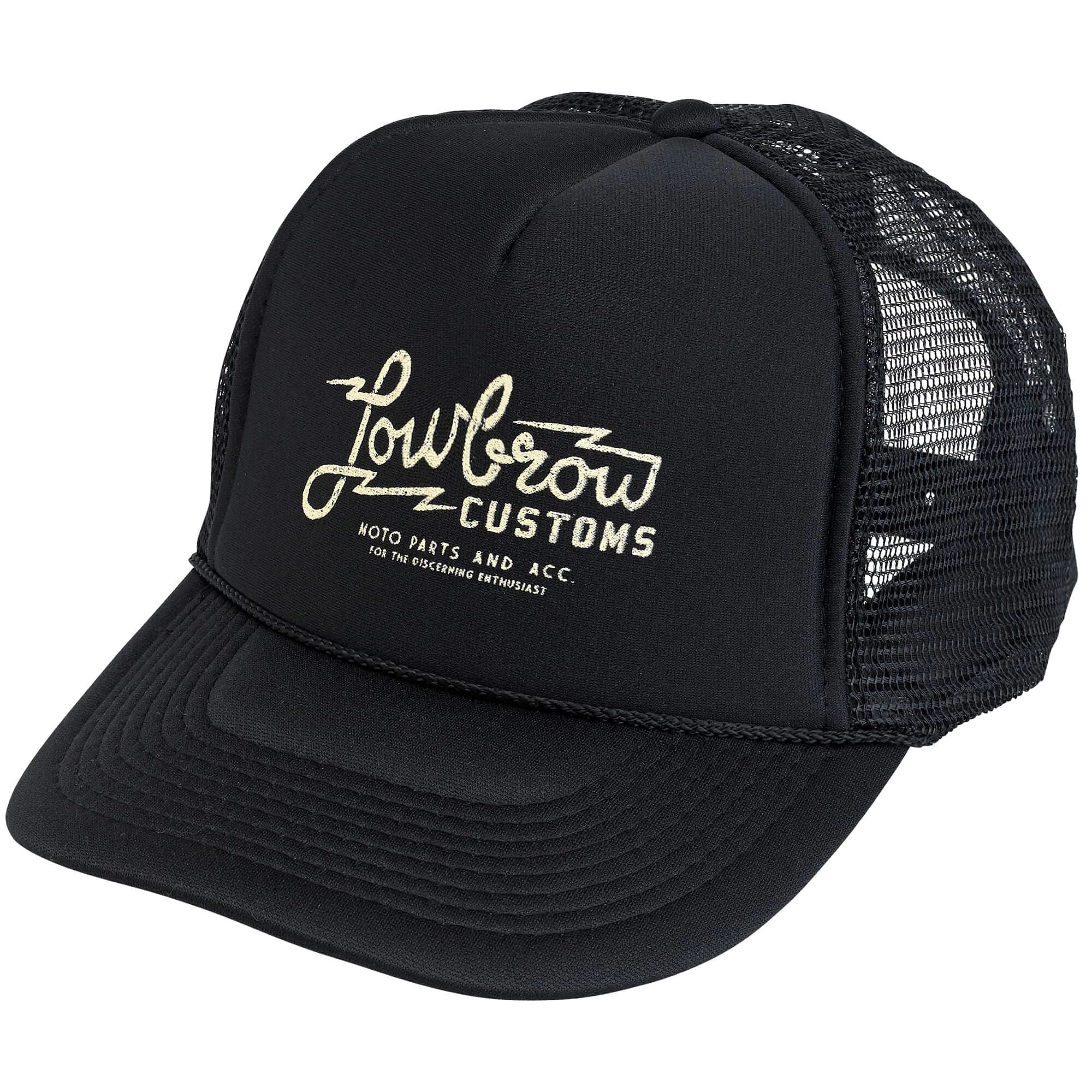 Lowbrow Customs Parts And Accessories Trucker Hat - Yellow Logo 1 Lowbrow Customs Parts And Accessories Trucker Hat - Yellow Logo