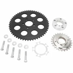 Lowbrow Customs Belt To Chain Conversion Kit Harley Davidson Dyna Twin Cam 2006-2017 - Black Sprocket
