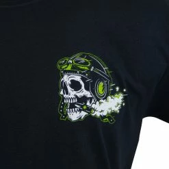 Lowbrow Customs Ride Fast Take Chances T-Shirt -Biltwell Shop 004573 lowbrow customs ride fast take chances t shirt front closeup