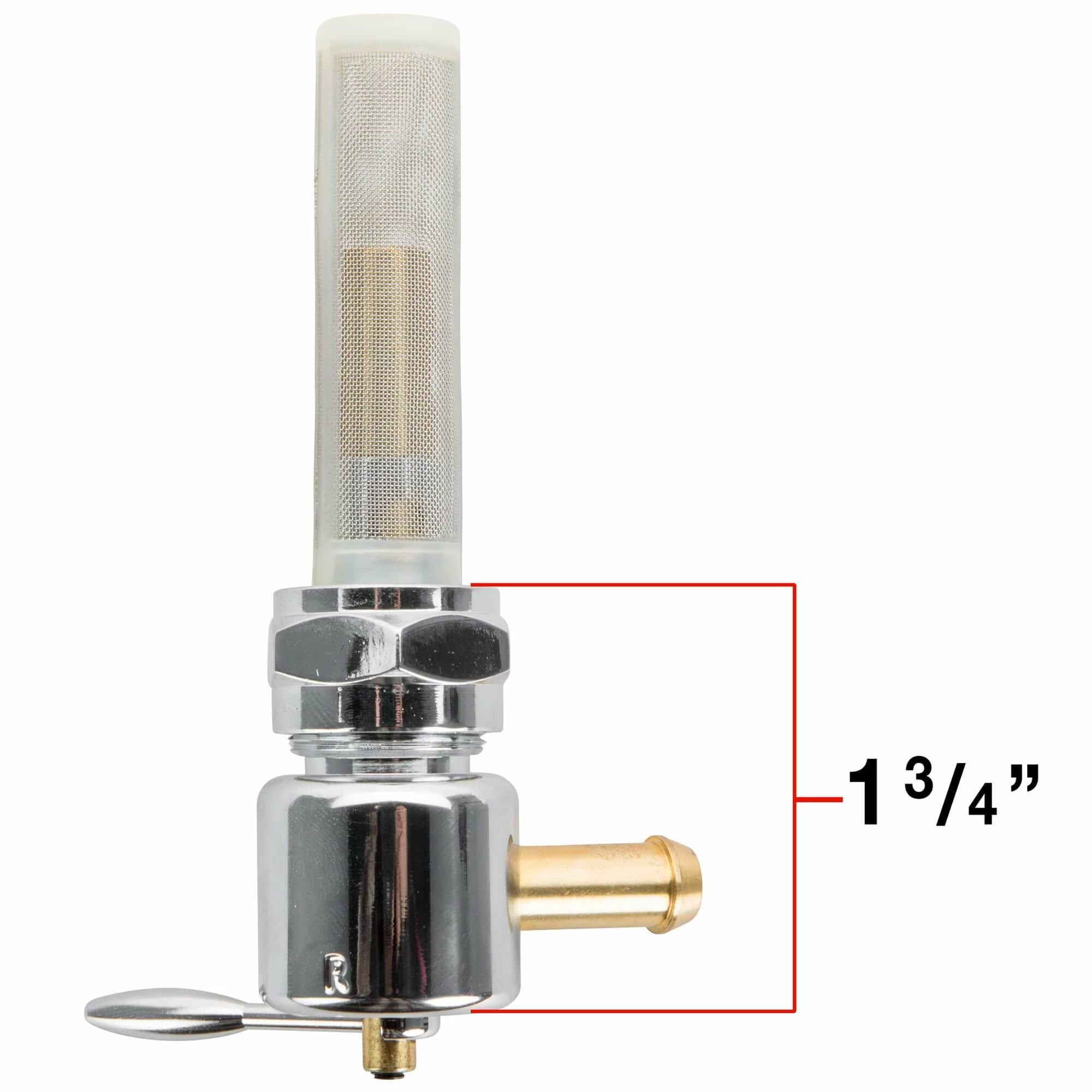 Cycle Standard 22mm Petcock Round Body Chrome Harley-Davidson Style - Left Side Position 5 Cycle Standard 22mm Petcock Round Body Chrome Harley-Davidson Style - Left Side Position - Image 5