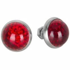 V-Twin Manufacturing Glass License Plate Reflectors - Red