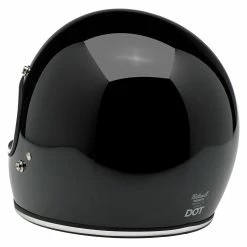 Biltwell Gringo DOT/ECE Approved Full Face Helmet - Gloss Black -Biltwell Shop 007619 biltwell 16 gringo glossblack rear