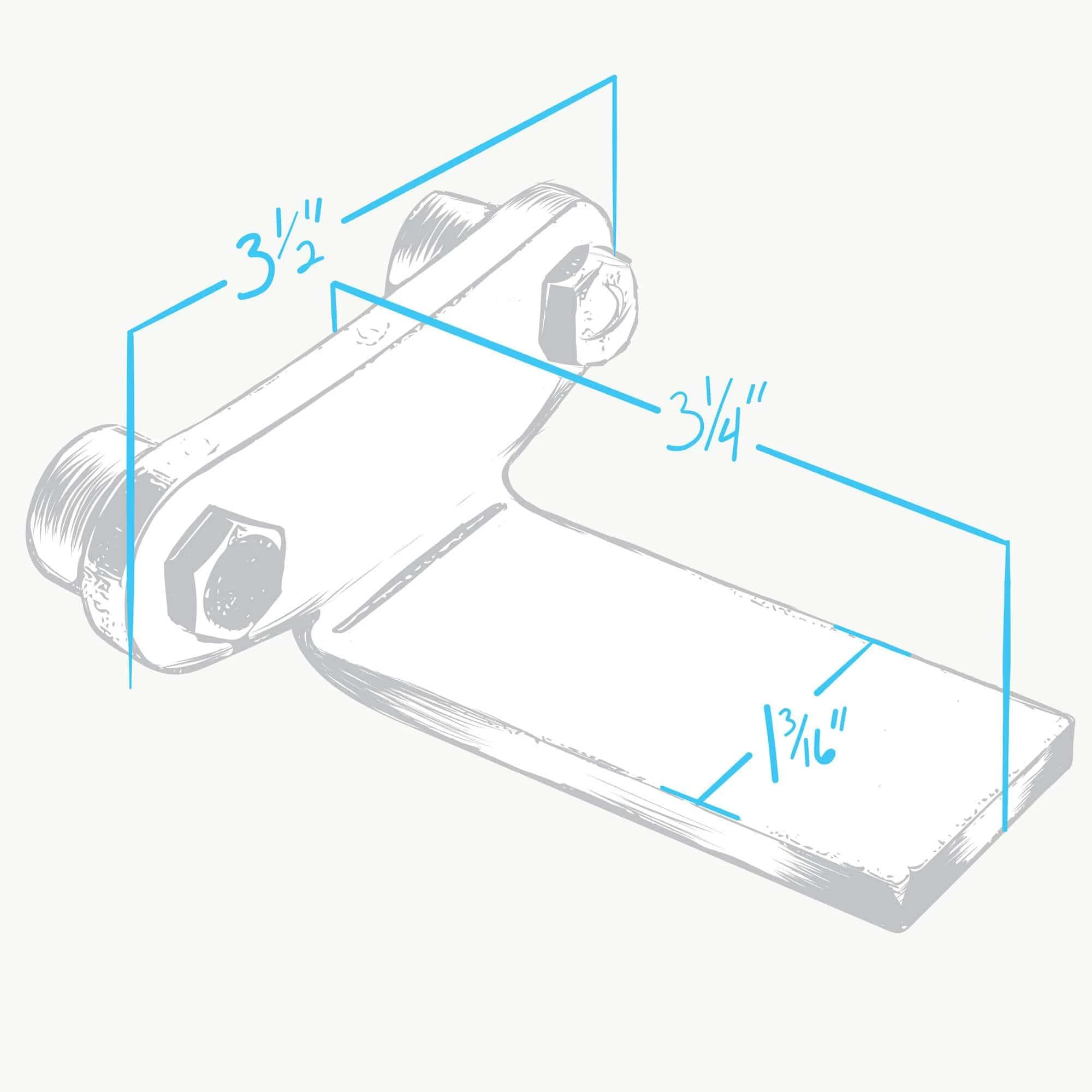 Lowbrow Customs Weld-On Upper Fender Mount Tab For Curved And Ribbed Motorcycle Fenders 4 Lowbrow Customs Weld-On Upper Fender Mount Tab For Curved And Ribbed Motorcycle Fenders - Image 4