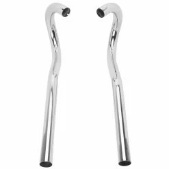 British Standard Superior Ram's Horn High Level Exhaust For Triumph UK Made -Biltwell Shop 008654 british standard superior rams horn high level exhaust 3