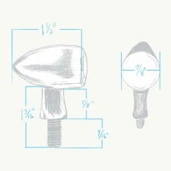 Cycle Standard Paradox Red/Amber LED Tail Light / Turn Signals - Smoke Lens - Black -Biltwell Shop 008830 cycle standard black paradox amber led indicators smoke lens specs 1