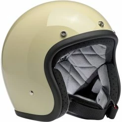 Biltwell Bonanza Helmet DOT Approved Helmet - Gloss Vintage White -Biltwell Shop 009093 BiltwellBonanzaHelmetGlossVintageWhiteDOT ECEApproved 3