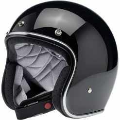 Biltwell Bonanza Helmet DOT Approved Helmet - Gloss Black