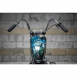 Cycle Standard Mini Ape Hanger Handlebars - 1 Inch - 9 Inch Rise - Chrome -Biltwell Shop 009250 cycle standard mini apehanger handlebars 1 in 9in rise chrome 3
