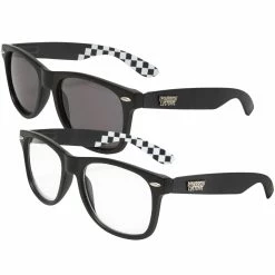 Lowbrow Customs Originals Sunglasses And Black Clears Riding Glasses Set - Save $5!