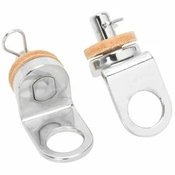 Lowbrow Customs Chrome Solo Seat Bolt-On Spring Mounts For Harley-Davidson Swingarm Frames 1958 - 1985