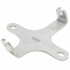 Lowbrow Customs Dual 4-1/2 Inch Bottom Mount Headlight Bracket - Harley Narrow Glide, Triumph, BSA - Tumbled Stainless