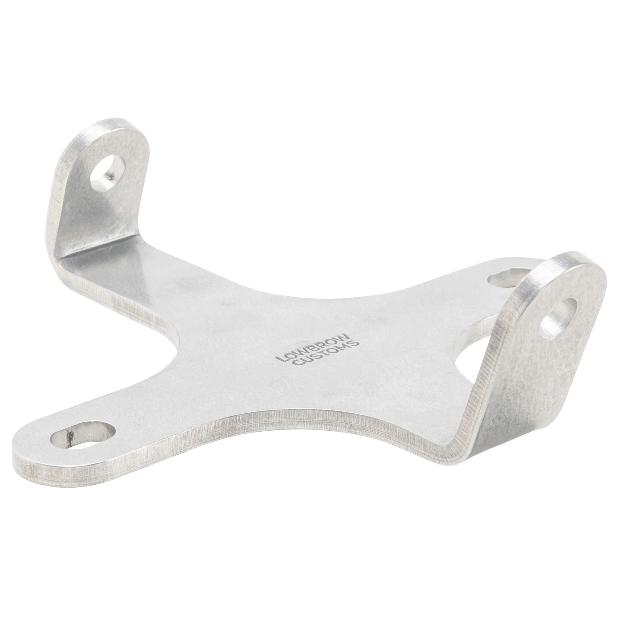 Lowbrow Customs Dual 4-1/2 Inch Bottom Mount Headlight Bracket - Harley Narrow Glide, Triumph, BSA - Tumbled Stainless 3 Lowbrow Customs Dual 4-1/2 Inch Bottom Mount Headlight Bracket - Harley Narrow Glide, Triumph, BSA - Tumbled Stainless - Image 3