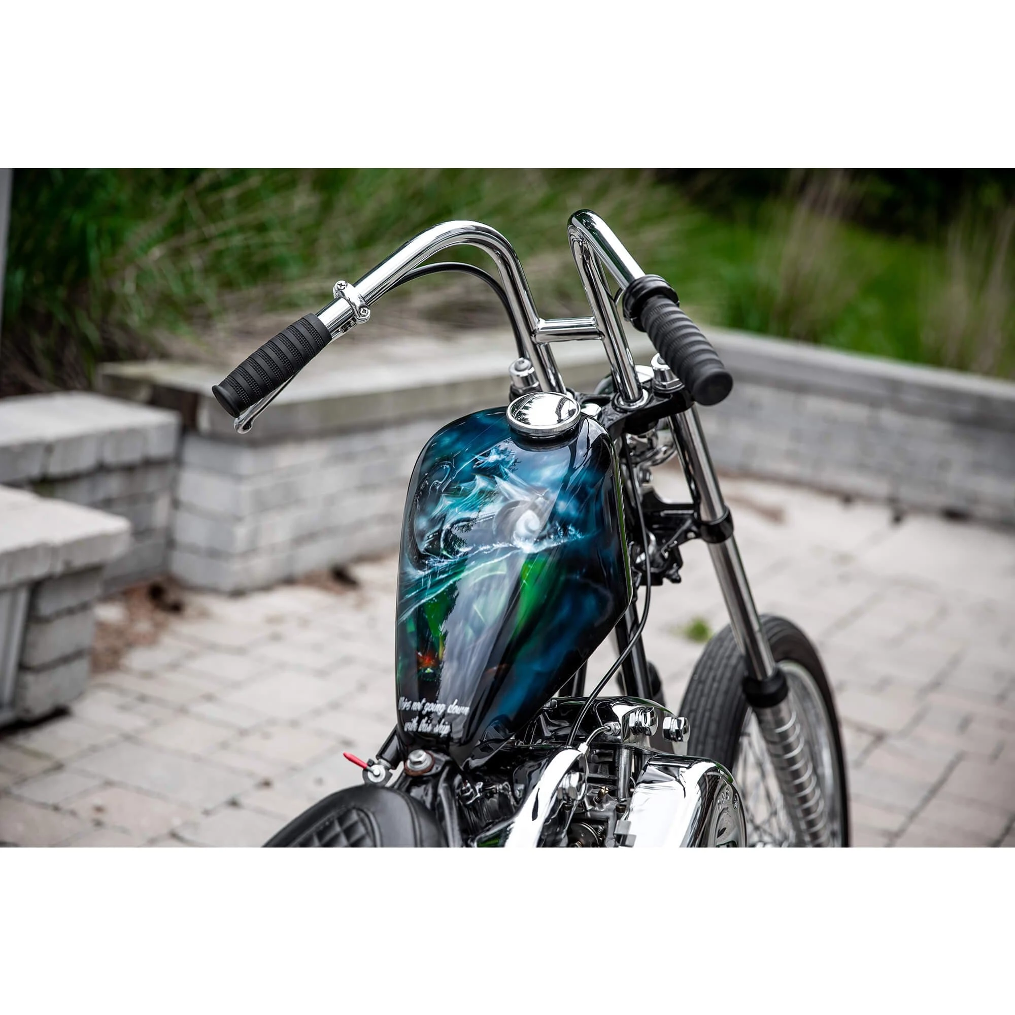 Lowbrow Customs Narrow Rabbit Ears Handlebars - 1 Inch - Chrome - Image 13