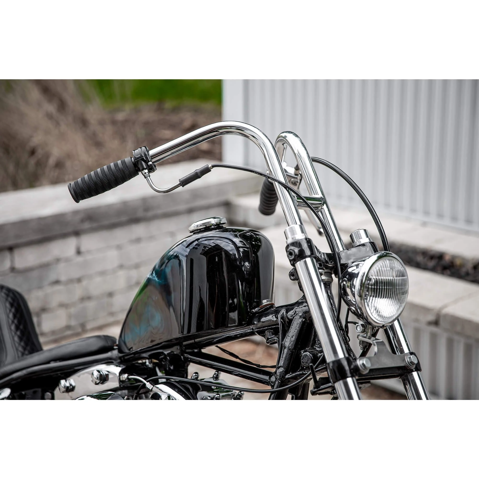 Lowbrow Customs Narrow Rabbit Ears Handlebars - 1 Inch - Chrome - Image 15