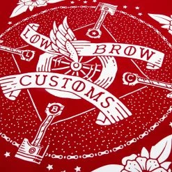 Lowbrow Customs Bandanna 3 Pack - Made In The USA -Biltwell Shop 010131 Lowbrow Customs Winged Wheel Banner Bandana Made in the USA red 2