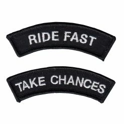 Lowbrow Customs Ride Fast Take Chances Rocker Patches - Pair
