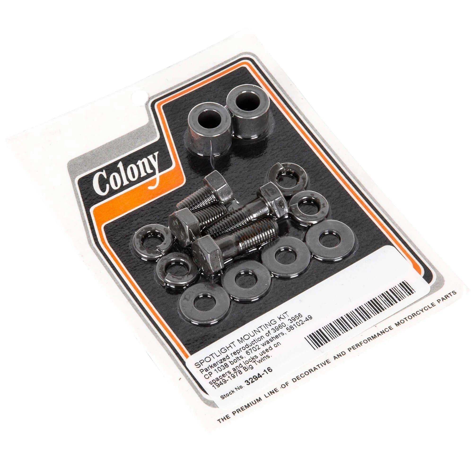 Colony #3294-16 Parkerized Spotlight Mounting Kit 1949-78 Harley-Davidson Big Twin 1 Colony #3294-16 Parkerized Spotlight Mounting Kit 1949-78 Harley-Davidson Big Twin