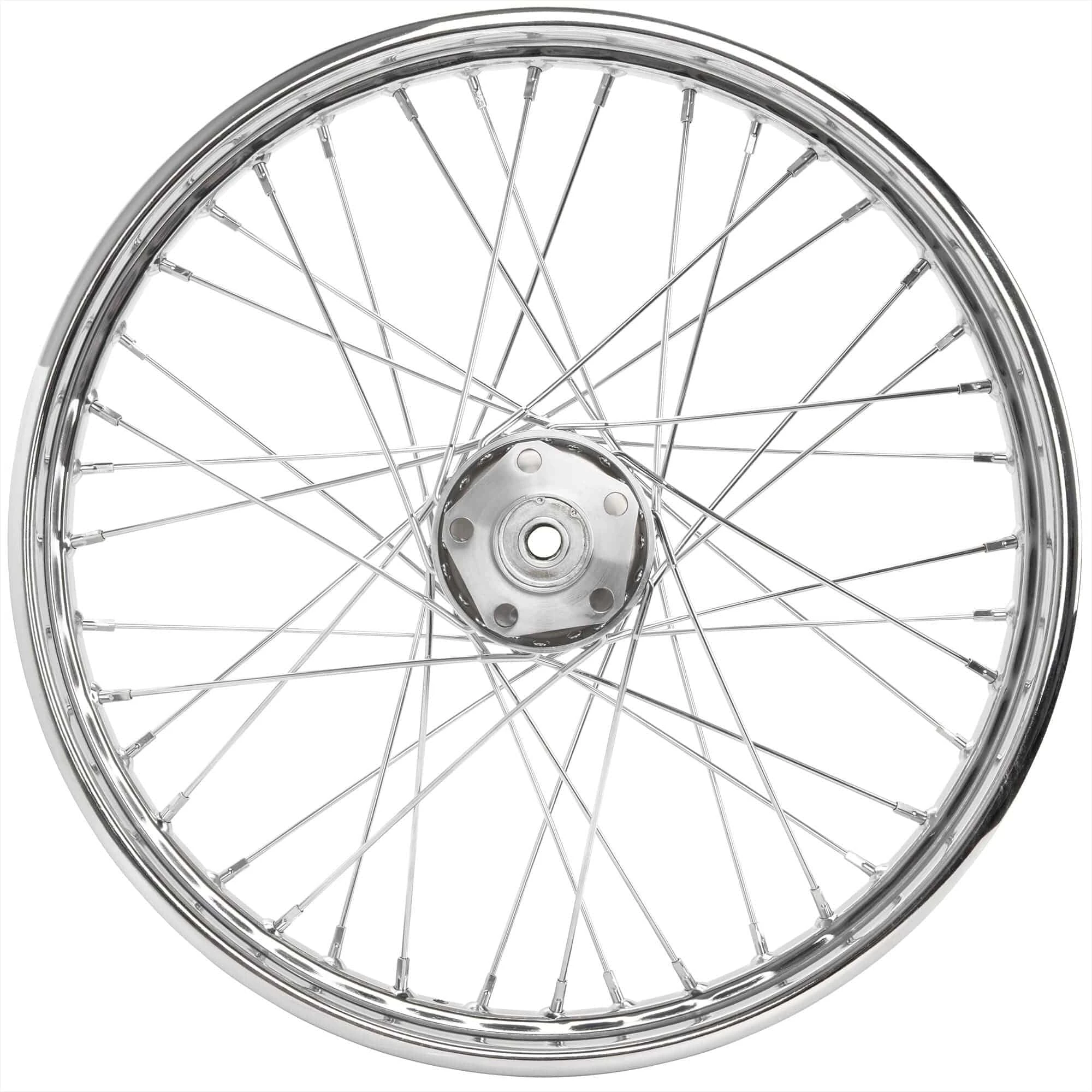 Mid-USA 21 X 2.15 Chrome Complete Front Wheel Fits Harley-Davidson FL Shovelheads 1973-1984 - Image 4