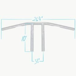 Lowbrow Customs T-Bars Handlebars - 10 Inch Rise - 1 Inch - Black 10 Lowbrow Customs T-Bars Handlebars - 10 Inch Rise - 1 Inch - Black -Biltwell Shop 010525 Lowbrow Customs T Bars 10in Handlebars 1in Specs