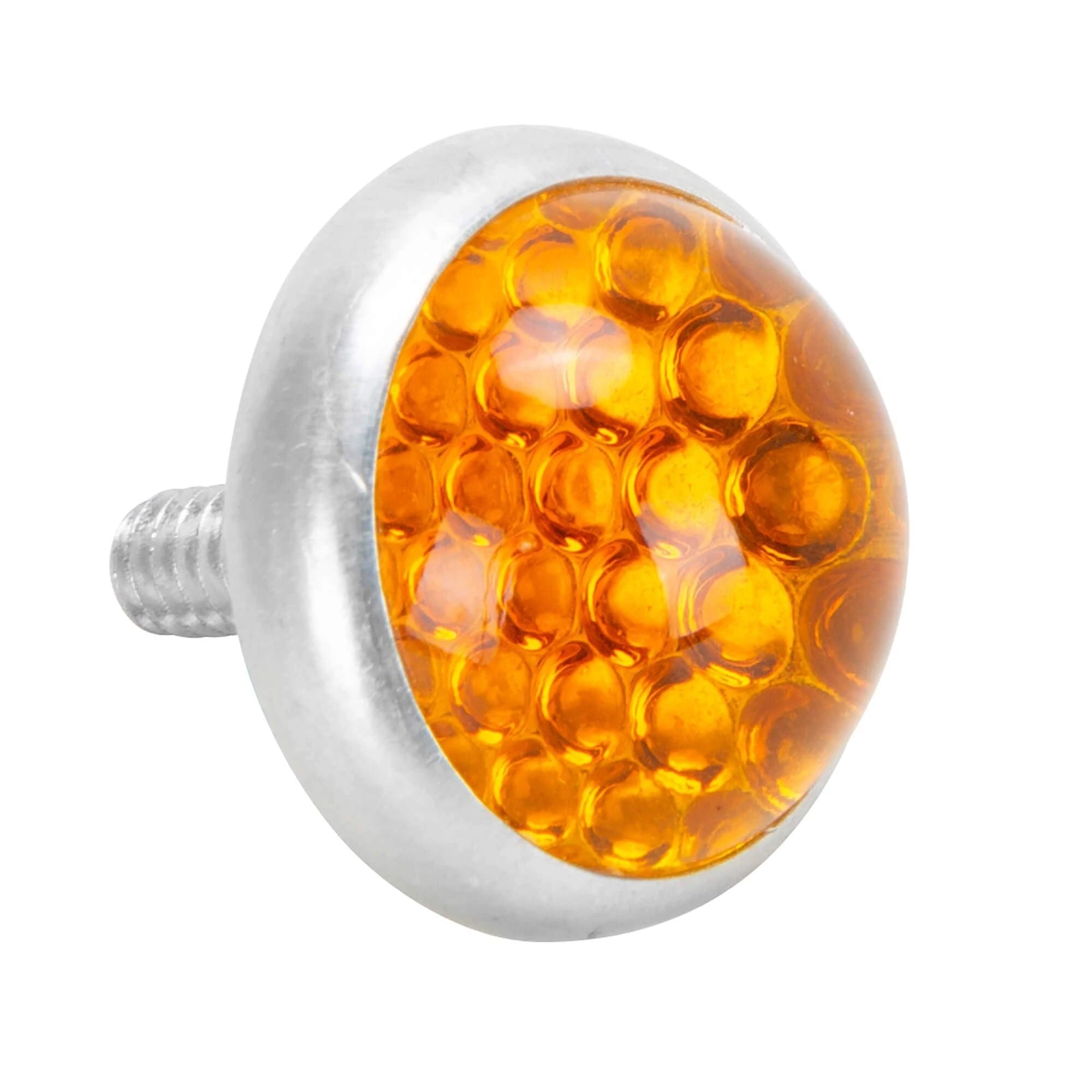 Red Fox Enterprises Glass License Plate Round Reflector - Amber 1 Red Fox Enterprises Glass License Plate Round Reflector - Amber