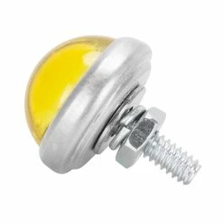 Biltwell Shop -Biltwell Shop 010550 red fox glass license plate round reflectors light yellow 3 18462131 46d0 4edc b809 50bc0742c442