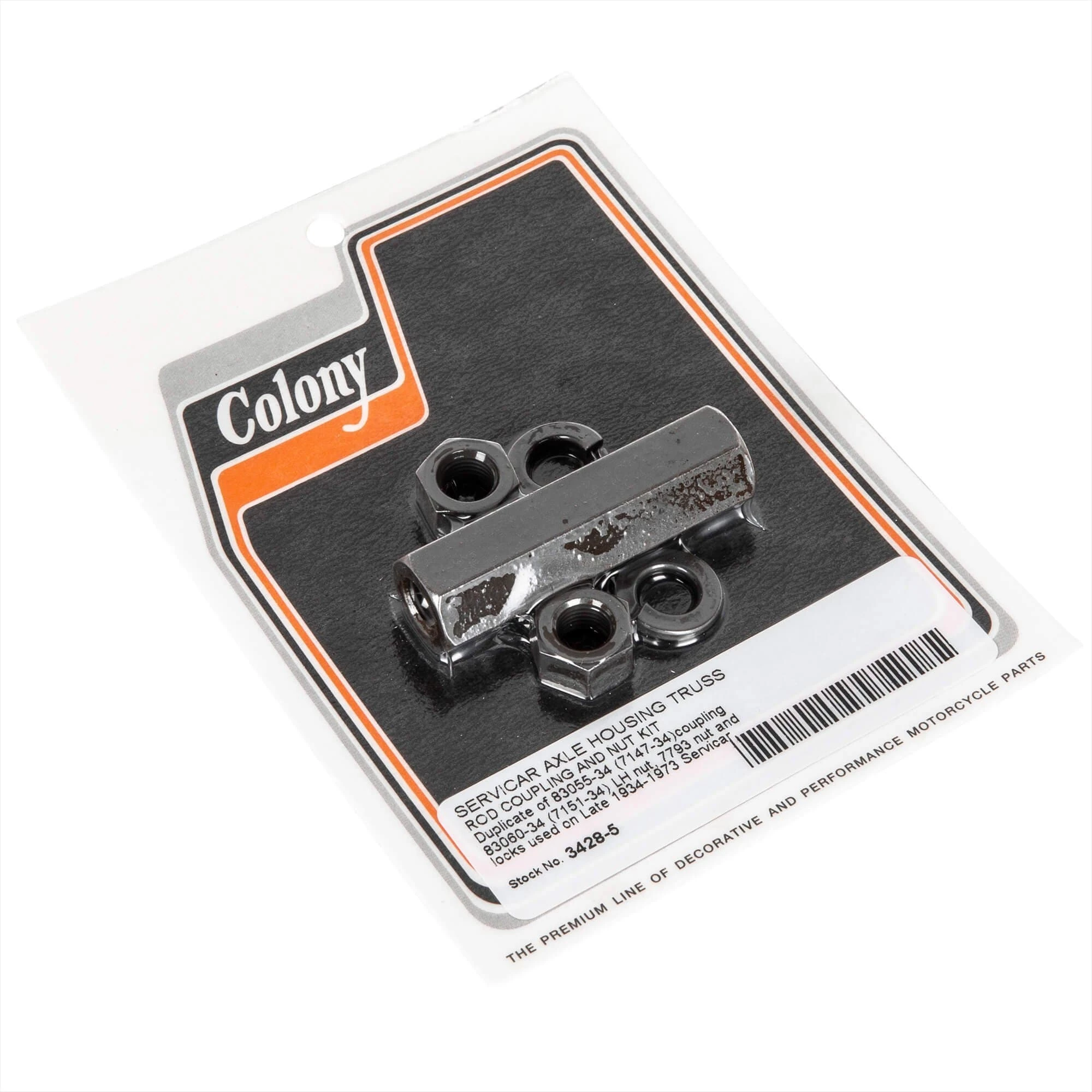 Colony #3428-5 Axle Housing Rod Coupling And Nut Kit 1934-1973 Harley-Davidson Servicar 1 Colony #3428-5 Axle Housing Rod Coupling And Nut Kit 1934-1973 Harley-Davidson Servicar