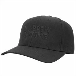 Lowbrow Customs Blackout Embroidered Snapback Hat 14 Lowbrow Customs Blackout Embroidered Snapback Hat -Biltwell Shop 010877 Lowbrow Customs Blackout Embroidered Snapback Hat 4