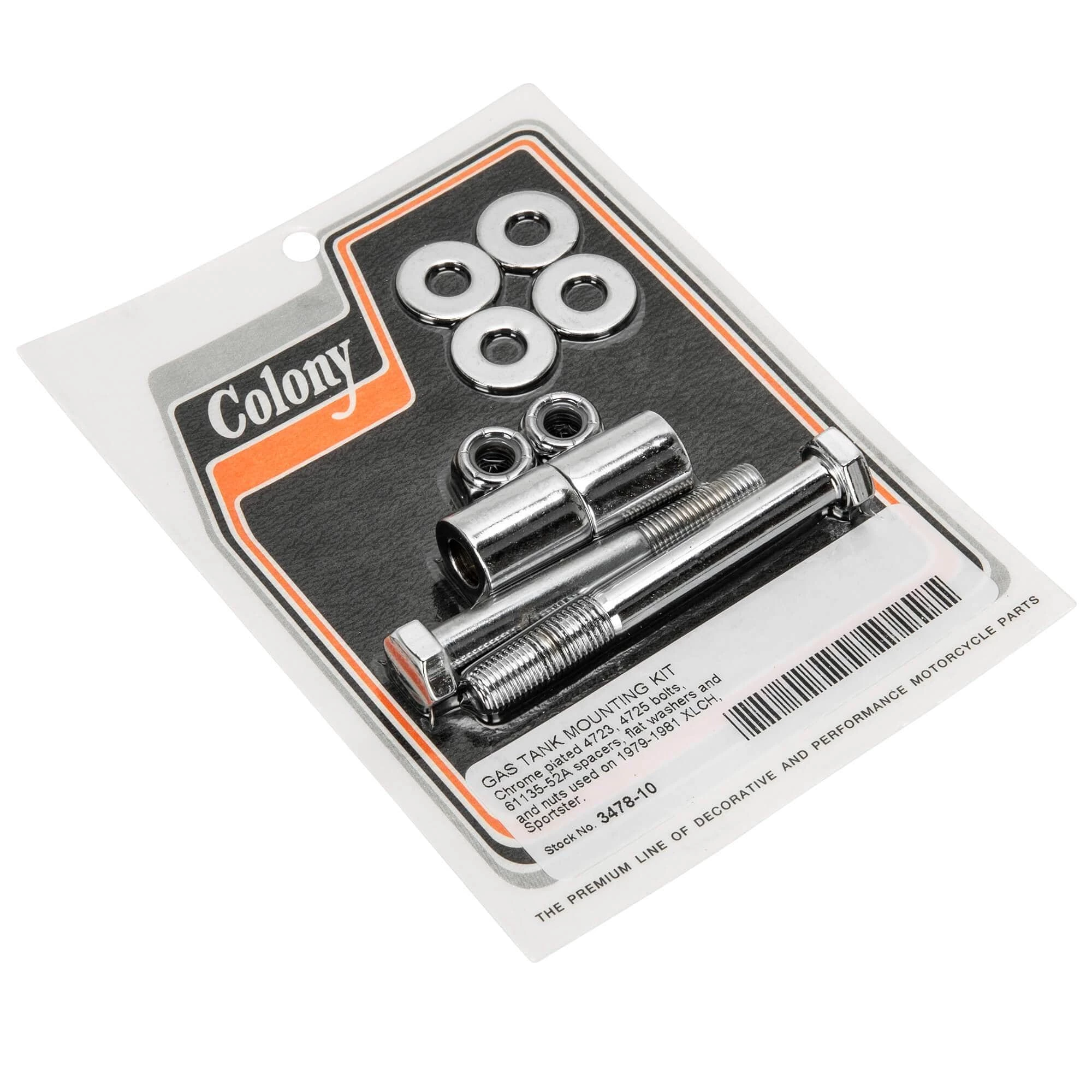 Colony #3478-10 Gas Tank MountKit Chrome Plated 1979-81 Harley-Davidson XLCH Sportster 1 Colony #3478-10 Gas Tank MountKit Chrome Plated 1979-81 Harley-Davidson XLCH Sportster