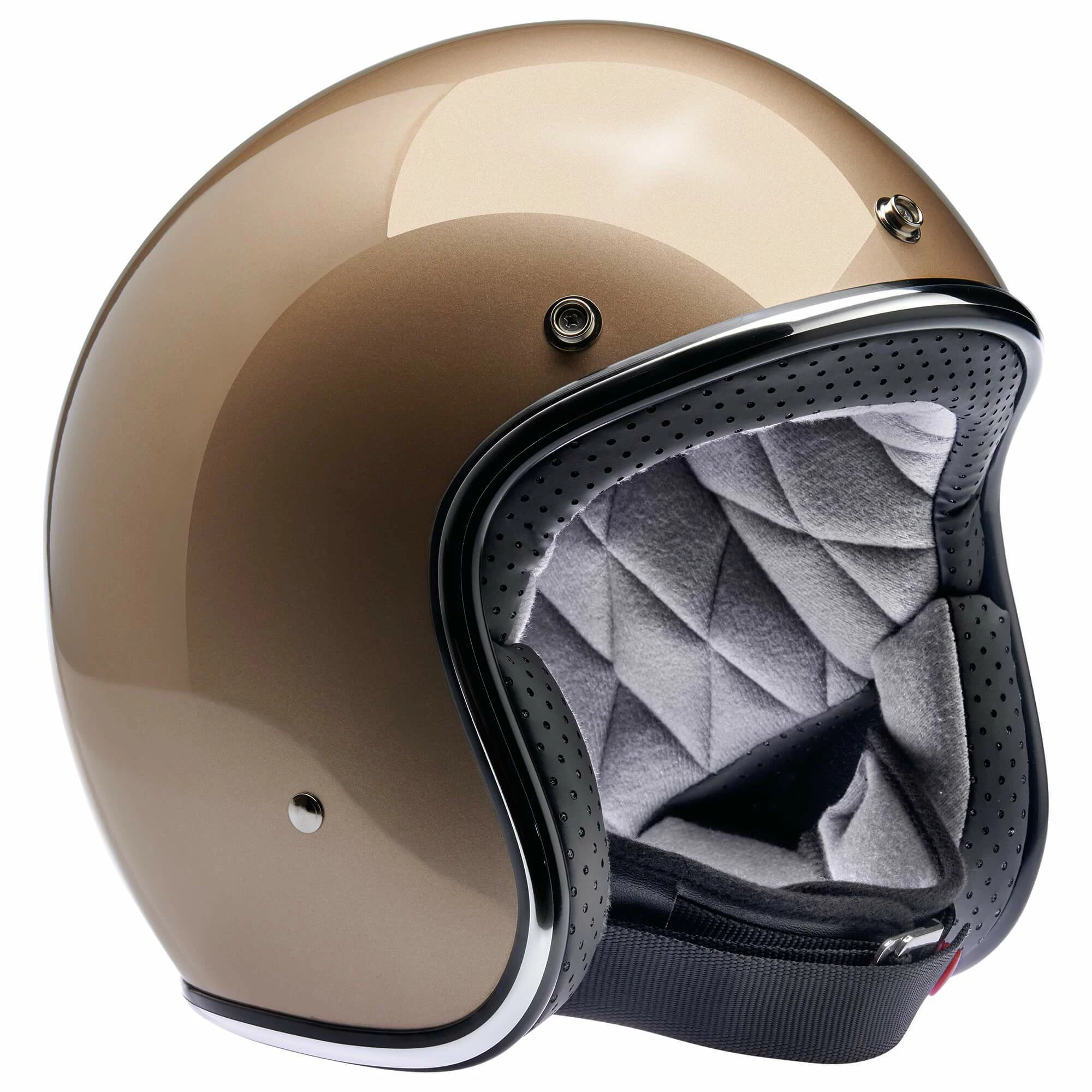 Biltwell Bonanza Helmet DOT Approved Helmet - Metallic Champagne 5 Biltwell Bonanza Helmet DOT Approved Helmet - Metallic Champagne - Image 5