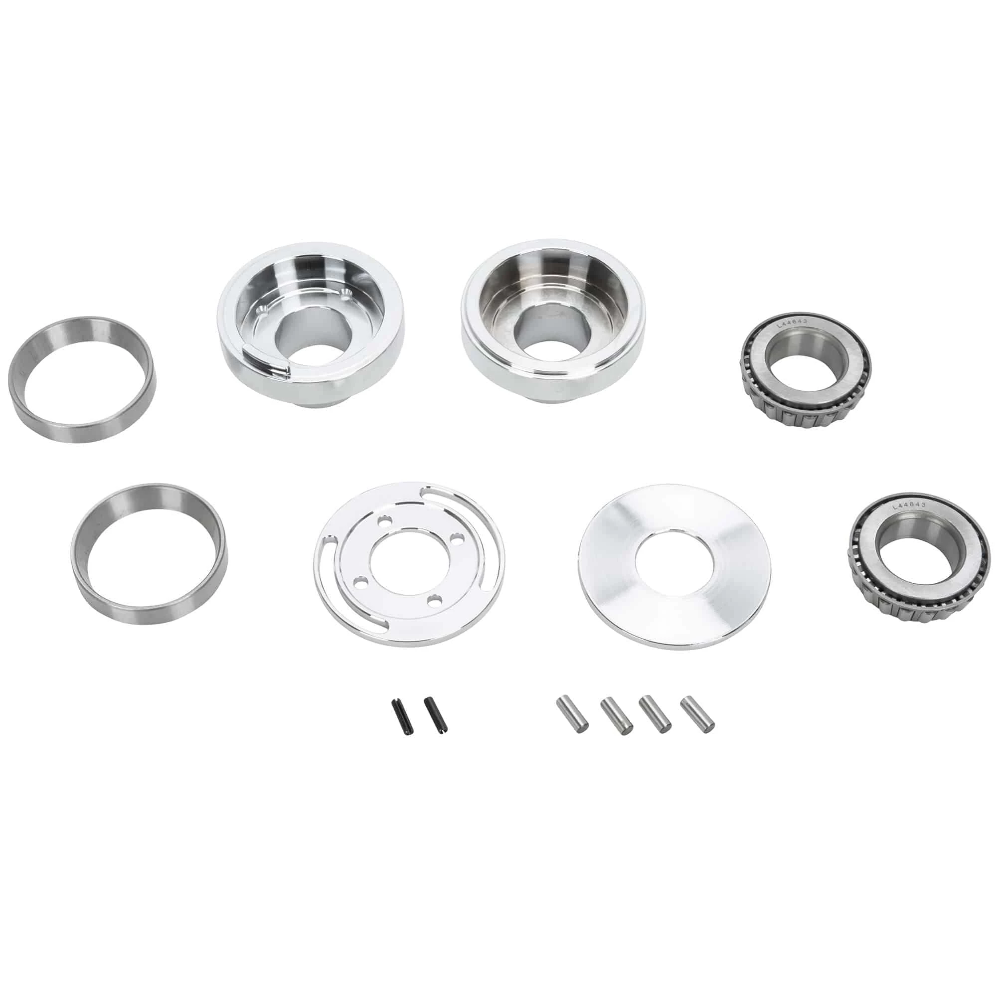 V-Twin Manufacturing Chrome Neck Cup Hidden Fork Stop Kit 1949-1987 Harley-Davidson Big Twins 1 V-Twin Manufacturing Chrome Neck Cup Hidden Fork Stop Kit 1949-1987 Harley-Davidson Big Twins