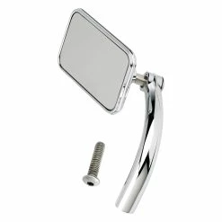 Biltwell Utility Mirror Rectangle Perch Mount - Chrome