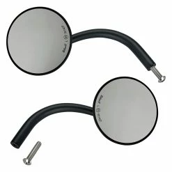 Biltwell Utility Mirror Round CE Perch Mount - Black - Pair