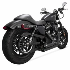 Vance & Hines Shortshots Staggered Exhaust System - Black - 2014-Up Harley-Davidson Sportster XL -Biltwell Shop 011666 Vance and Hines Shortshots Staggered Exhaust System Black 2014 Up Harley Davidson Sportster XL 4