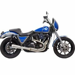 Bassani Xhaust Road Rage Short 2 Into 1 Exhaust System - Stainless - 1984-2000 Harley-Davidson FXR