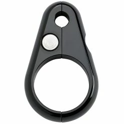Alternative view of Lowbrow Customs Throttle Cable Handlebar Clamp - Black - For 1 Inch Handlebars / Frame Tubing