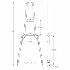 Gasbox Chrome Square Top Sissy Bar - Flat Fender - Model A Tail Light -Biltwell Shop 011898 Gasbox Chrome Square Top Sissy Bar Flat Fender Model A Tail Light Specs