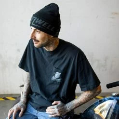 Biltwell Woven Bolts Beanie - Black -Biltwell Shop 011918 Biltwell Beanie WovenBoltsBlack 6