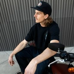 Biltwell RMHF 2 Snap Back Hat - Black -Biltwell Shop 011919 Biltwell SnapBack RMHF2Black 7