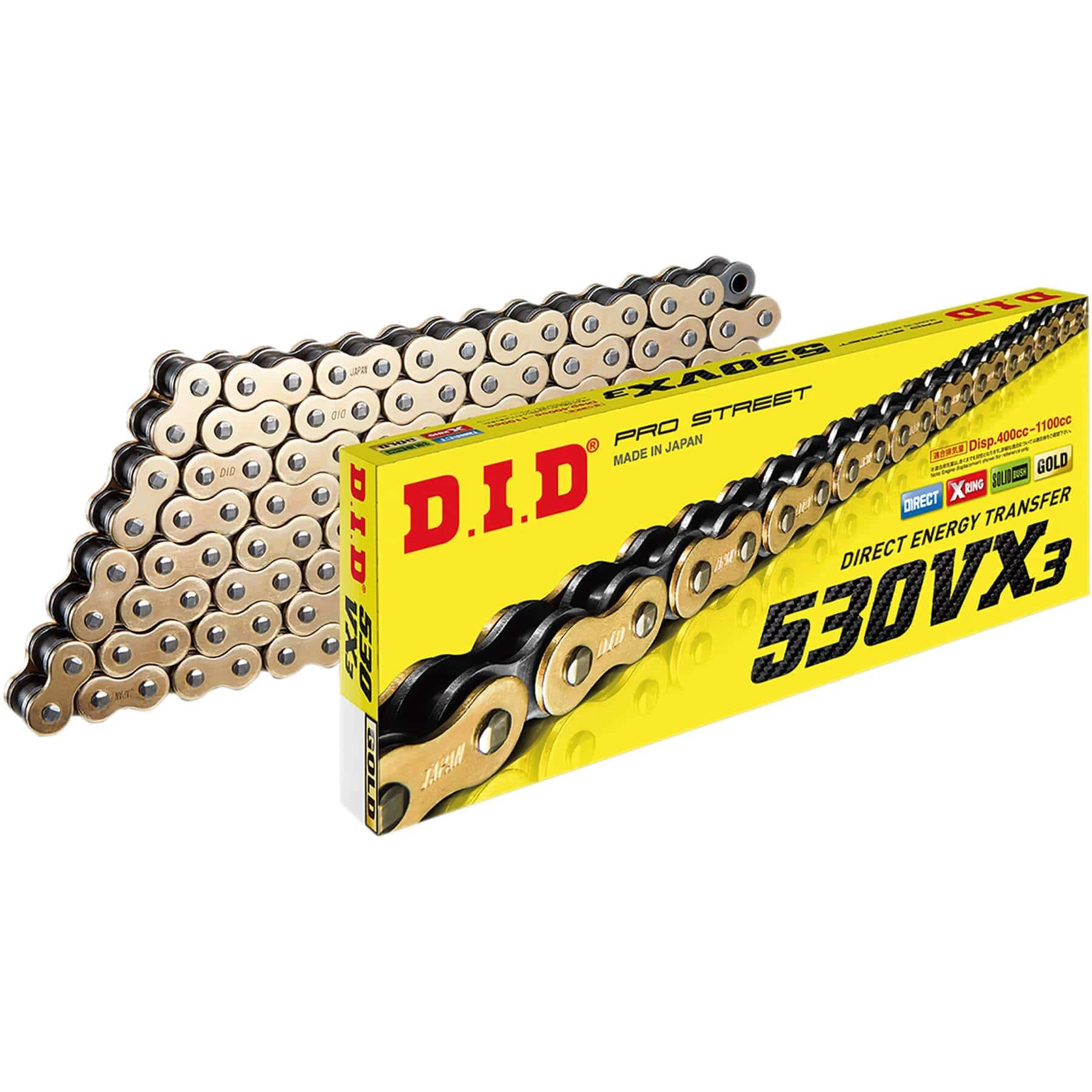 D.I.D. Chains 530 VX3 X-Ring Chain - 120 Links - Gold 1 D.I.D. Chains 530 VX3 X-Ring Chain - 120 Links - Gold