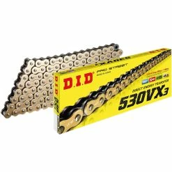 D.I.D. Chains 530 VX3 X-Ring Chain - 130 Links - Gold