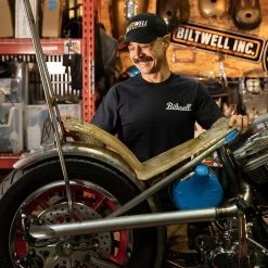 Biltwell Bolts 2 Snap Back Hat - Black -Biltwell Shop 012238 Biltwell Snap Back Hat Bolts 2 Black White Orange 7