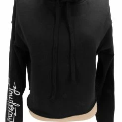 Lowbrow Customs Parts And Accessories Womens Cropped Hooded Sweatshirt -Biltwell Shop 012320 Lowbrow Customs Parts and Accessories Womens Cropped Hooded Sweatshirt 3