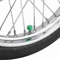 Alternative view of Mooneyes Glitter Dice Air Valve Caps - Green