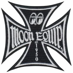 Mooneyes Maltese Iron Cross Patch - Black