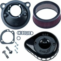 S&S Cycle Mini Teardrop Stealth Air Cleaner - Black - 2007-Up Harley-Davidson Sportster XL